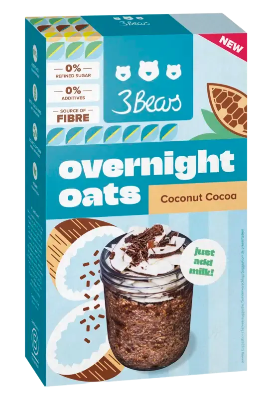 3Bears Overnight oats coconut cocoa