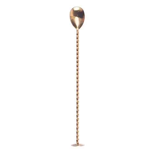 47 Ronin Bar Spoon, square twisted rod, flat top gold