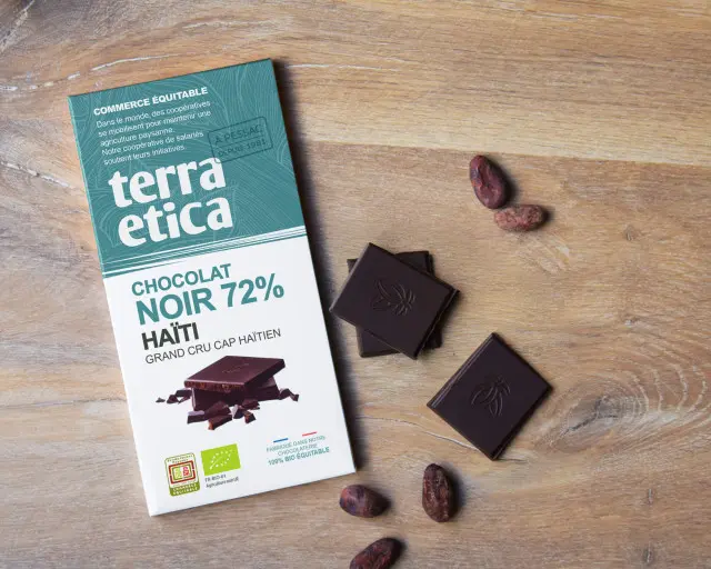 72% Pure Chocoladereep haiti- terra etica