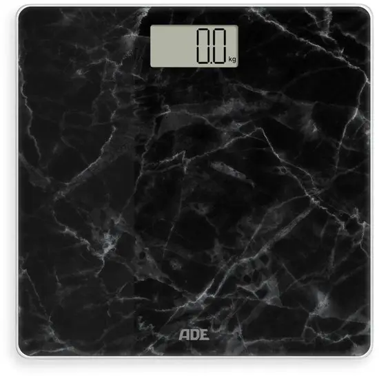 Ade Digitale Personenweegschaal Amina Marble Black 30X30Cm - 1X Cr2032 - Lcd Display