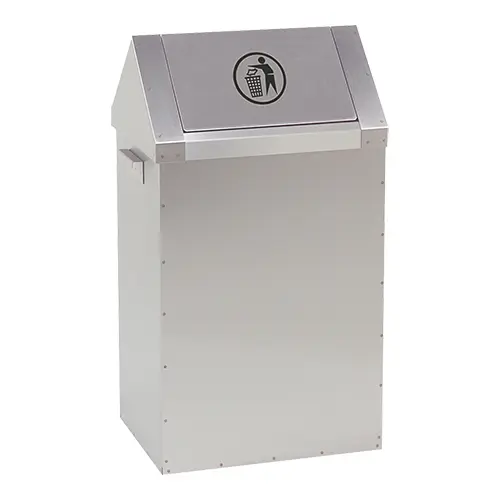 Afvalbak RVS Rechth. Td 40