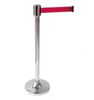 Afzetpaal RVS M/Snelband Rood