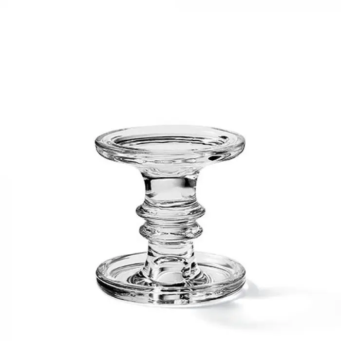 Ambiente Kaarsenhouder - Grijs - Glas - Ø 11 cm