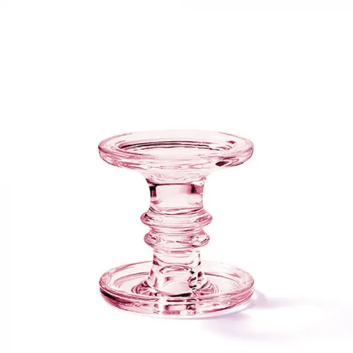 Ambiente Kaarsenhouder - Roze - Glas - Ø 11 cm