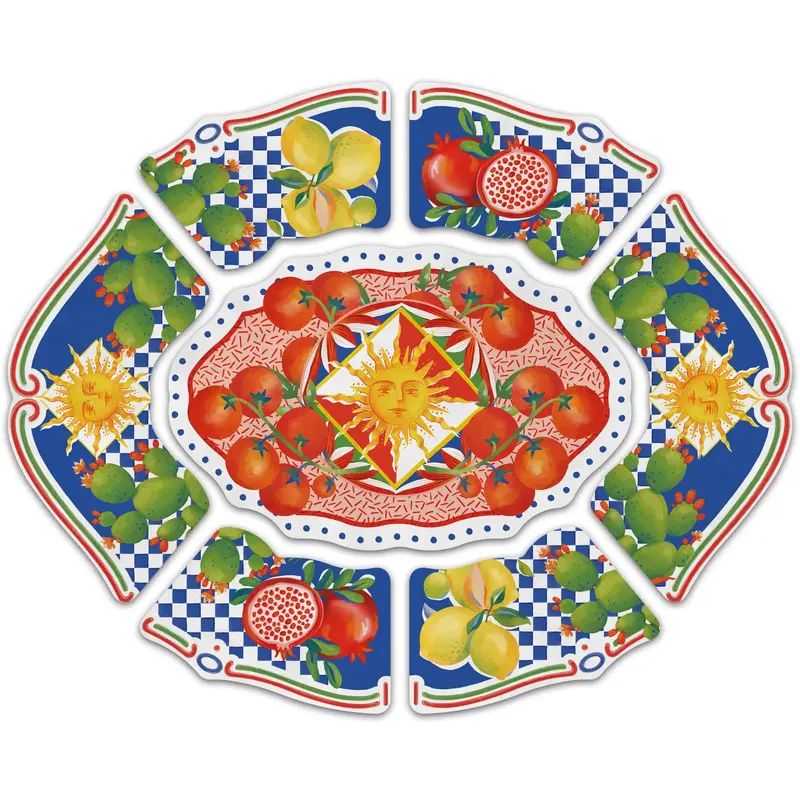 Appetizer schaal 7 delig Dolce Vita 50x60cm - gemaakt van melamine