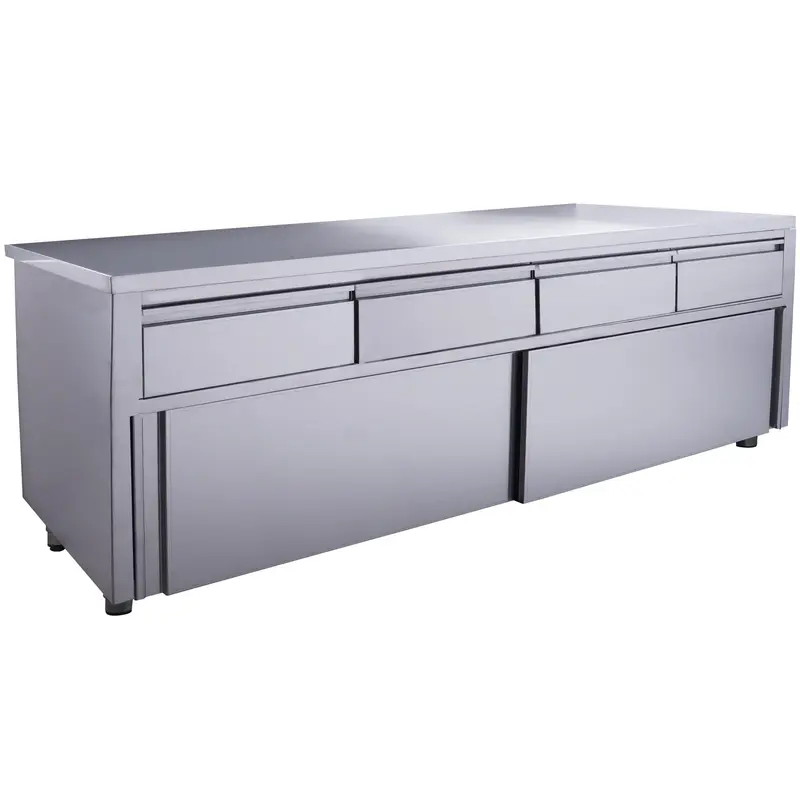 Armoire à portes coulissantes SARO avec 4 tiroirs, 2 000 x 700 mm - 700-2225