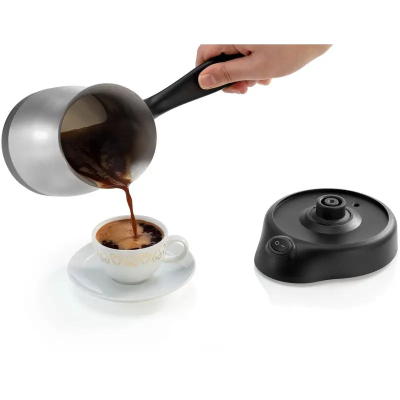 Arzum Optimum - Turks Koffiezetapparaat - RVS/Zwart - 800W - 4 Kopjes - 600ml