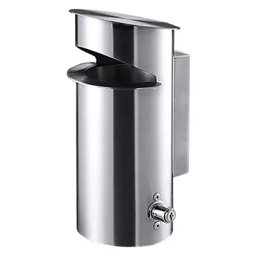 Asbak Wandmodel, RVS, Ø13xH