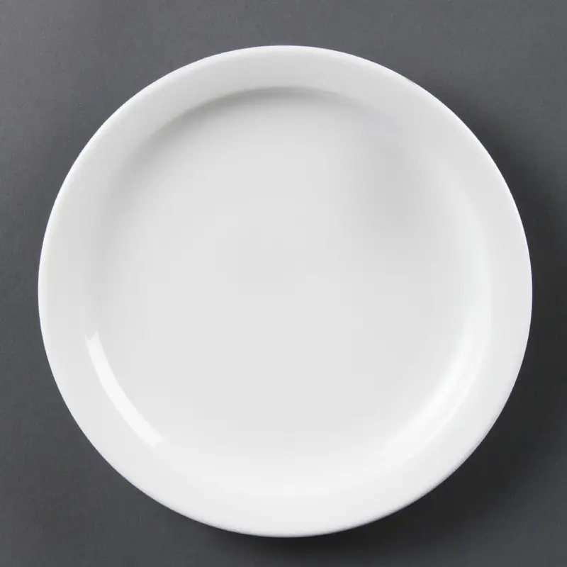 Assiettes à bord étroit Olympia Whiteware 202mm (lot de 12)