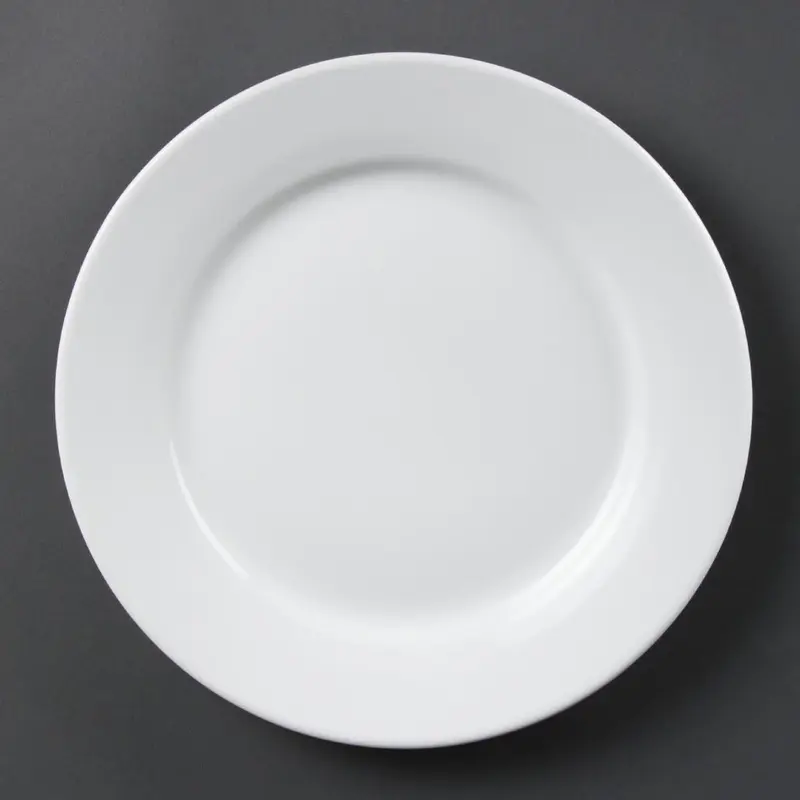 Assiettes À Bord Large Blanches Olympia 250mm (lot de 12)