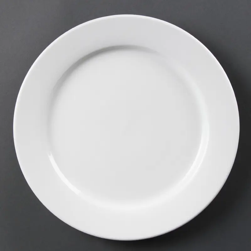 Assiettes À Bord Large Blanches Olympia 280mm (lot de 6)