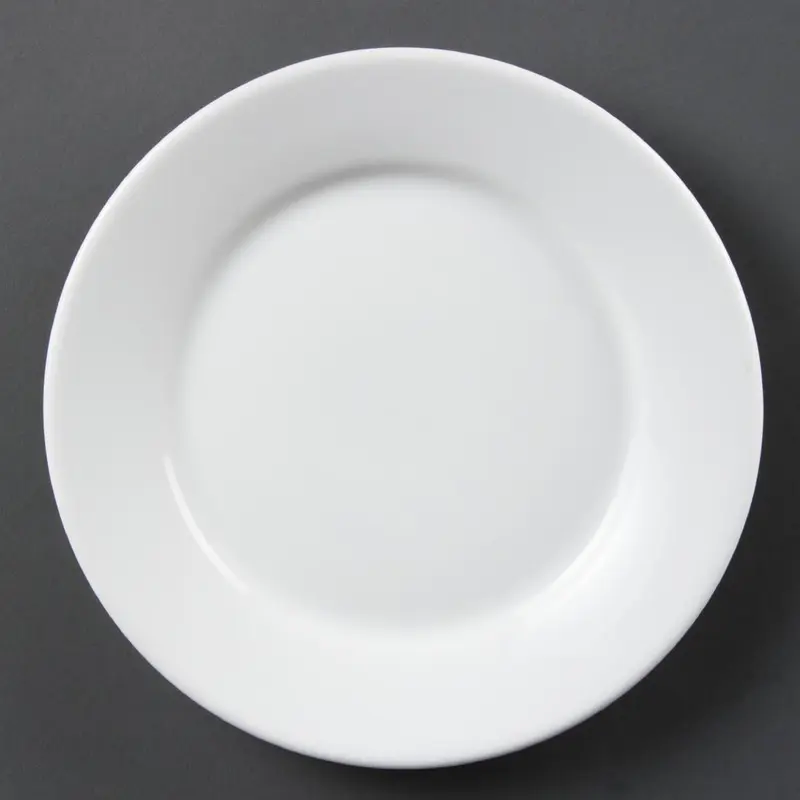 Assiettes à bord large Olympia Whiteware 230mm (lot de 12)