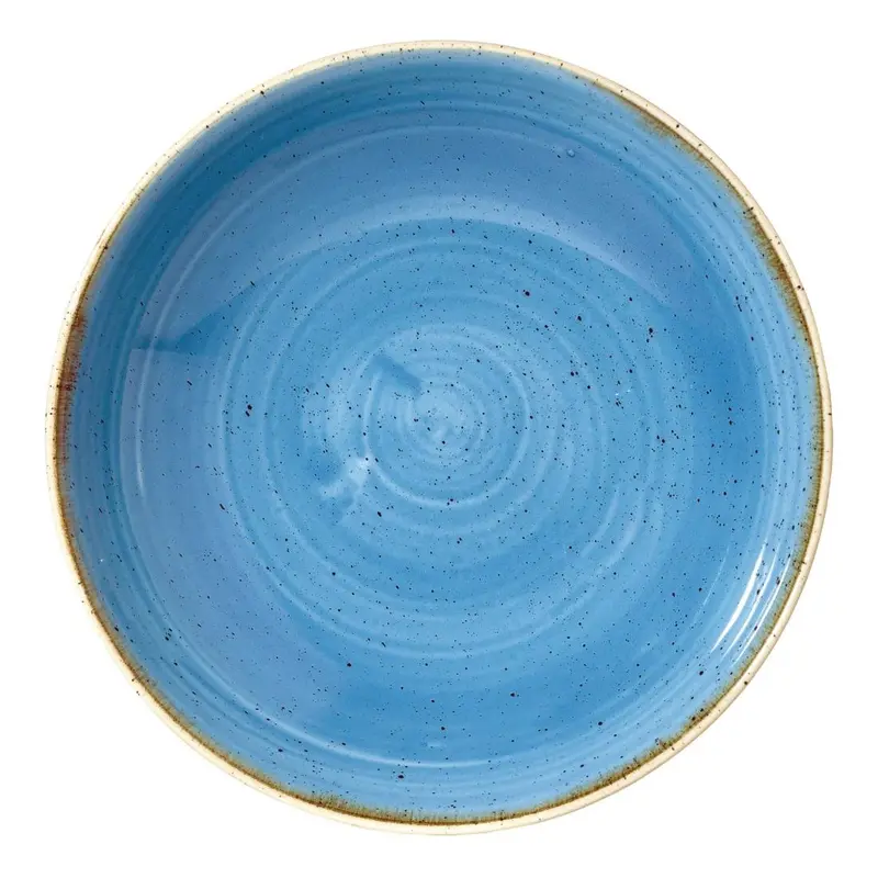 Assiettes coupes rondes Churchill Stonecast Cornflower Blue 184mm (Lot de 12)