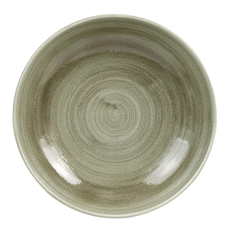 Assiettes coupes rondes Churchill Stonecast Patina Antique Green 182mm (Lot de 12)