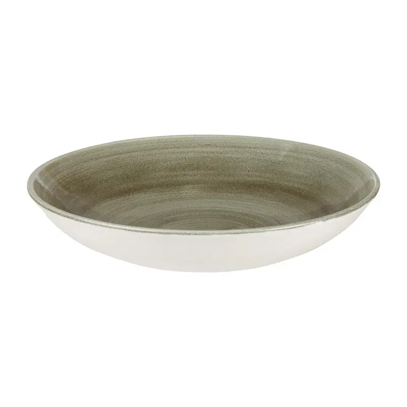 Assiettes coupes rondes Churchill Stonecast Patina Antique Green 248mm (Lot de 12)