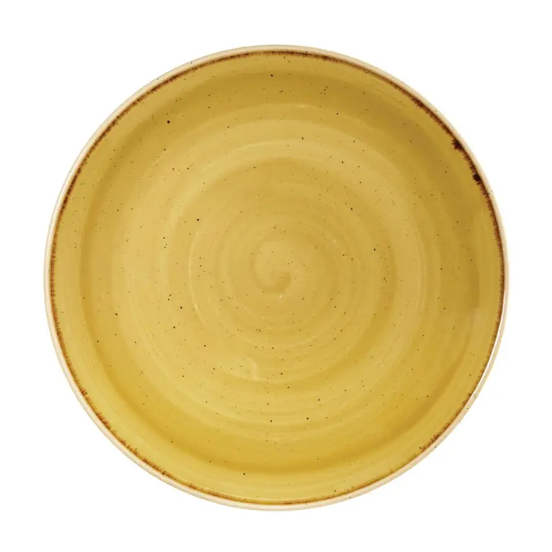 Assiettes rondes Churchill Stonecast Mustard Seed Yellow 260mm (Lot de 12)