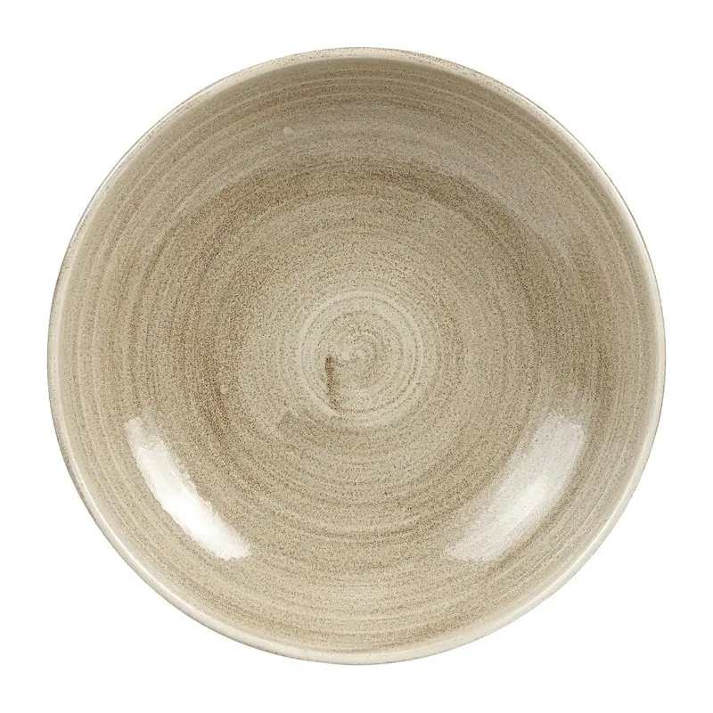 Assiettes rondes Churchill Stonecast Patina Antique Taupe 248mm (Lot de 8)