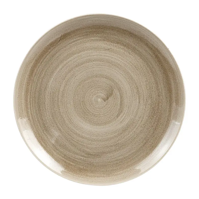 Assiettes rondes Churchill Stonecast Patina Antique Taupe 288mm (Lot de 10)
