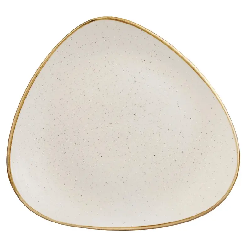 Assiettes triangulaires Churchill Stonecast Barley White 305mm (Lot de 6)