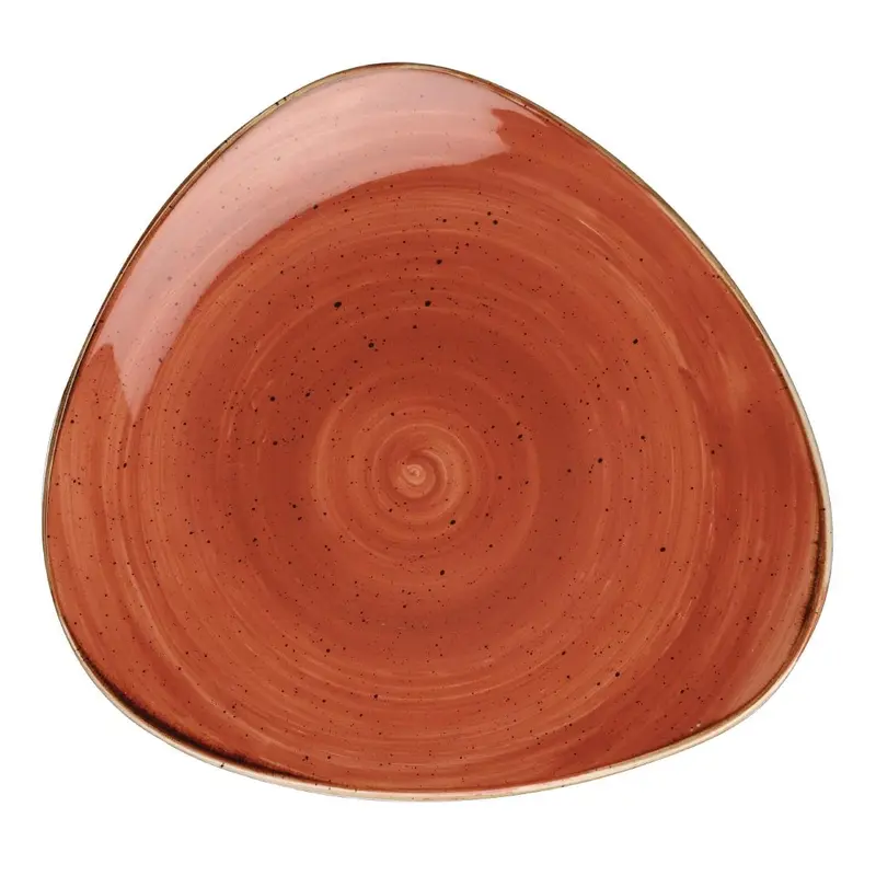 Assiettes triangulaires Churchill Stonecast Spiced Orange 315mm (Lot de 6)
