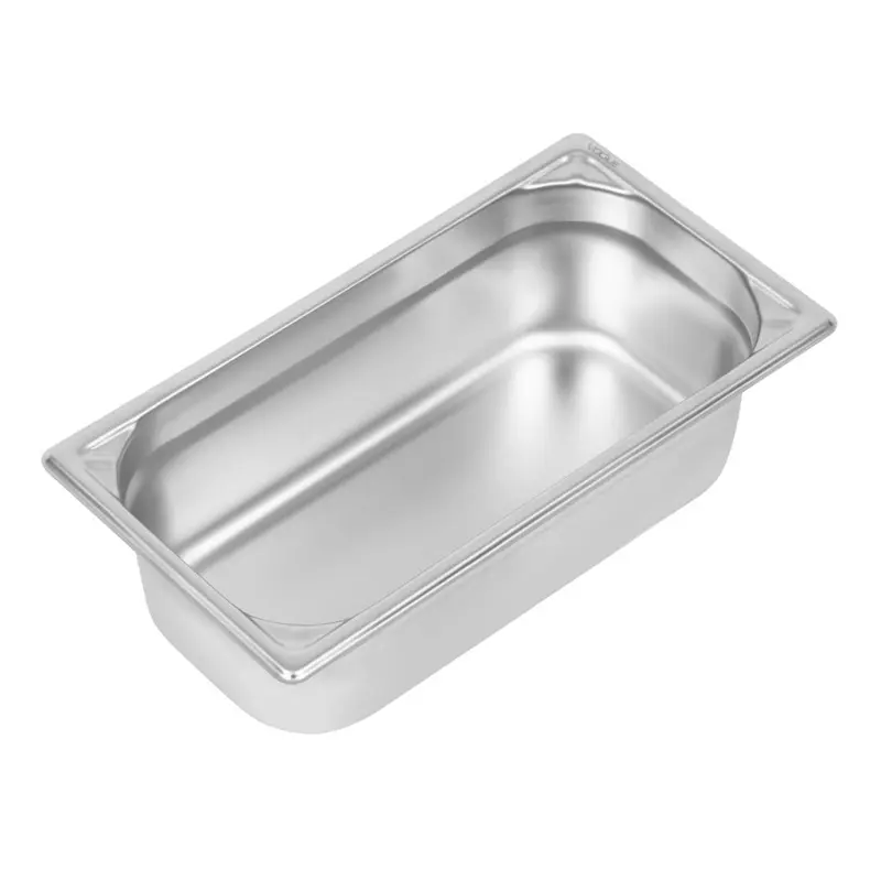 Bac inox 18/10 professionnel Vogue GN 1/3 100mm
