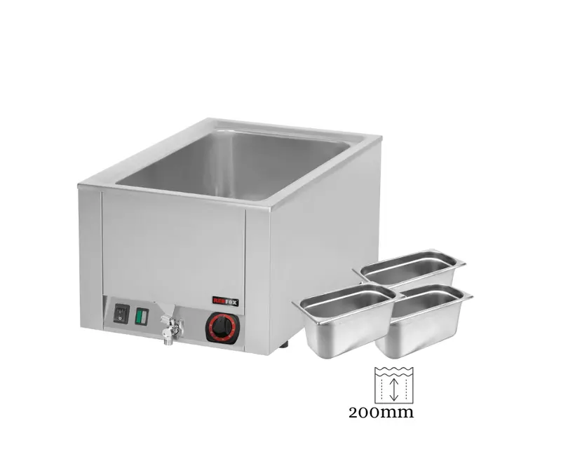 Bain-Marie Électrique de Table REDFOX BMV 1/1/20 (1 x GN 1/1 - Profondeur 200 mm)