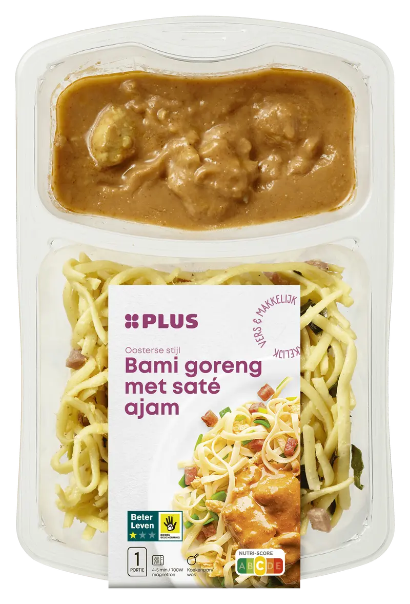 Bami Goreng met Saté Ajam