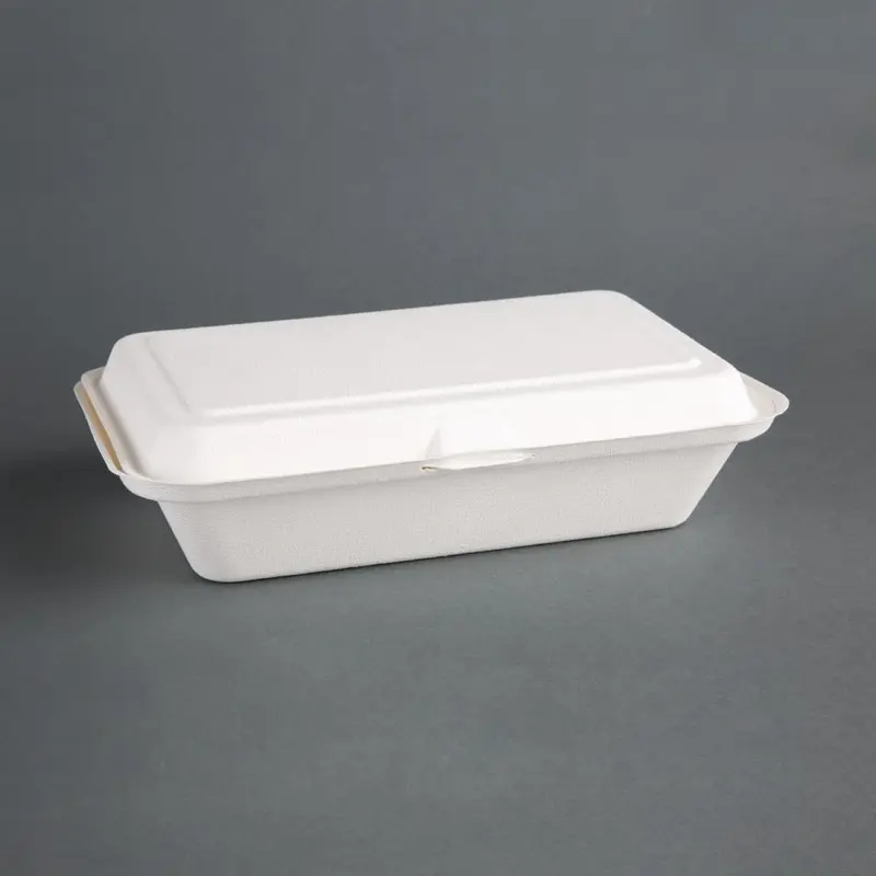 Barquettes à charnière en bagasse Fiesta Compostable 248mm (lot de 250)