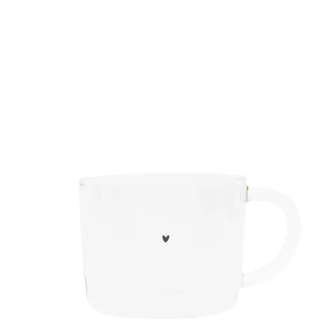 Bastion Collections Black Heart Theeglas - 10 cm x 8 cm