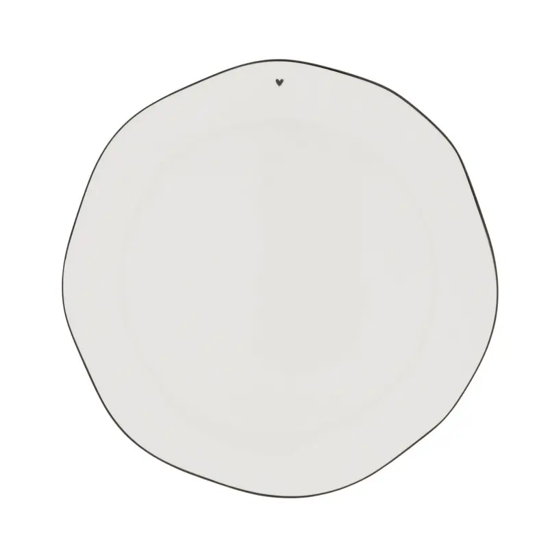 Bastion Collections White/Edge Black Dinerbord - Aardewerk - Ø 27 cm