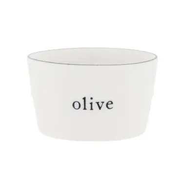 Bastion Collections White Olive Schaaltje - Aardewerk - Ø 8 cm