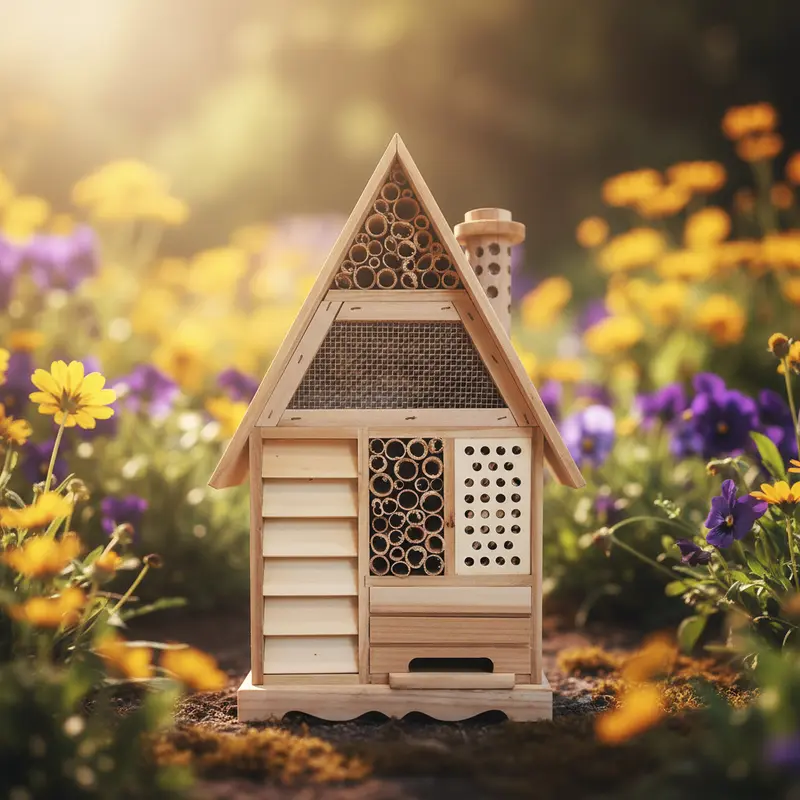 Bijen- en insectenhotel Lieke – huisvormig bijenhotel voor tuin