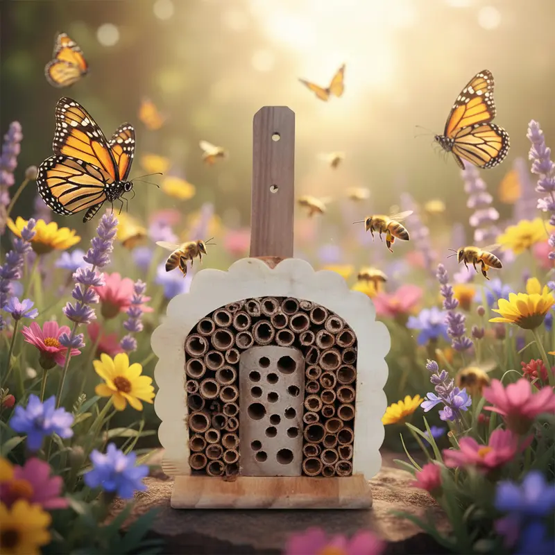 Bijen- en insectenhotel Wilke – halfrond bijenhotel voor tuin