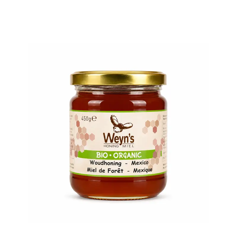 Biologische Woudhoning 450g Mexico Weyn's (vloeibaar)
