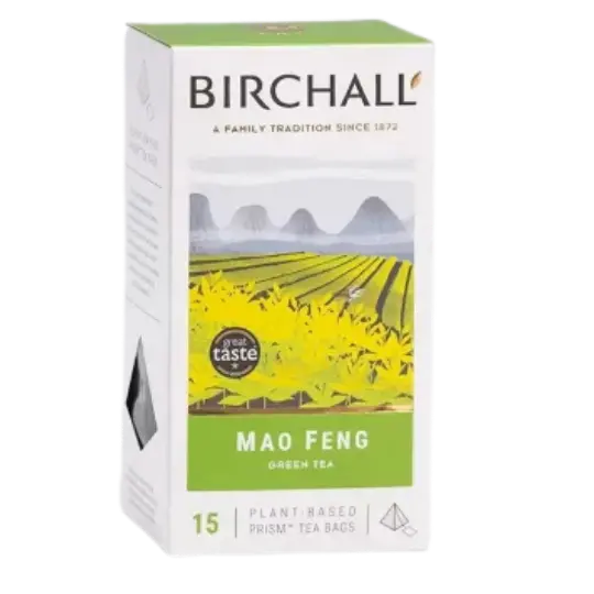 Birchall Mao Feng Groene Thee – 15 plantaardige theezakjes