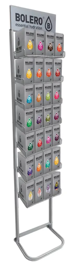 Bolero® BOLERO METAL DISPLAY LARGE - 7 SHELVES (28 boxes)