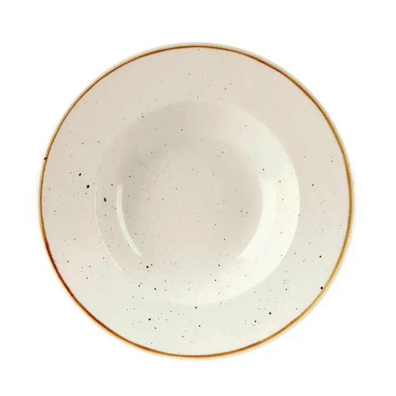 Bols à bord large Churchill Stonecast Barley White 240mm (Lot de 12)