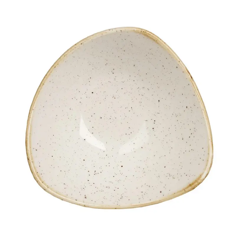 Bols triangulaires Churchill Stonecast Barley White 178mm (Lot de 12)