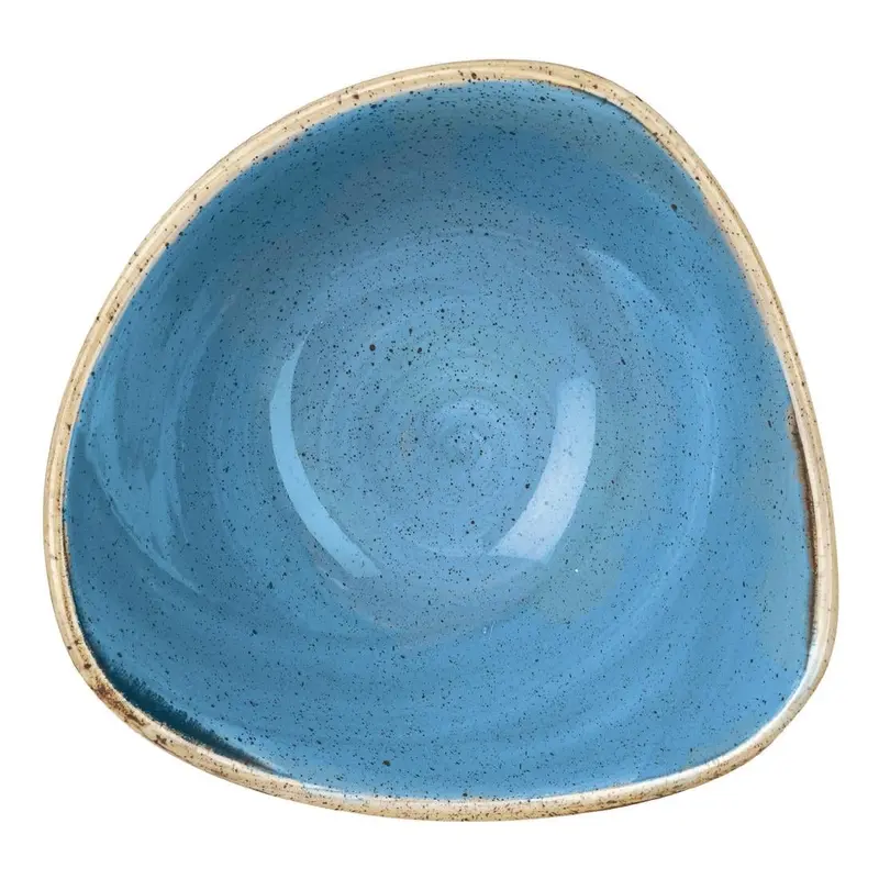 Bols triangulaires Churchill Stonecast Cornflower Blue 184mm (Lot de 12)