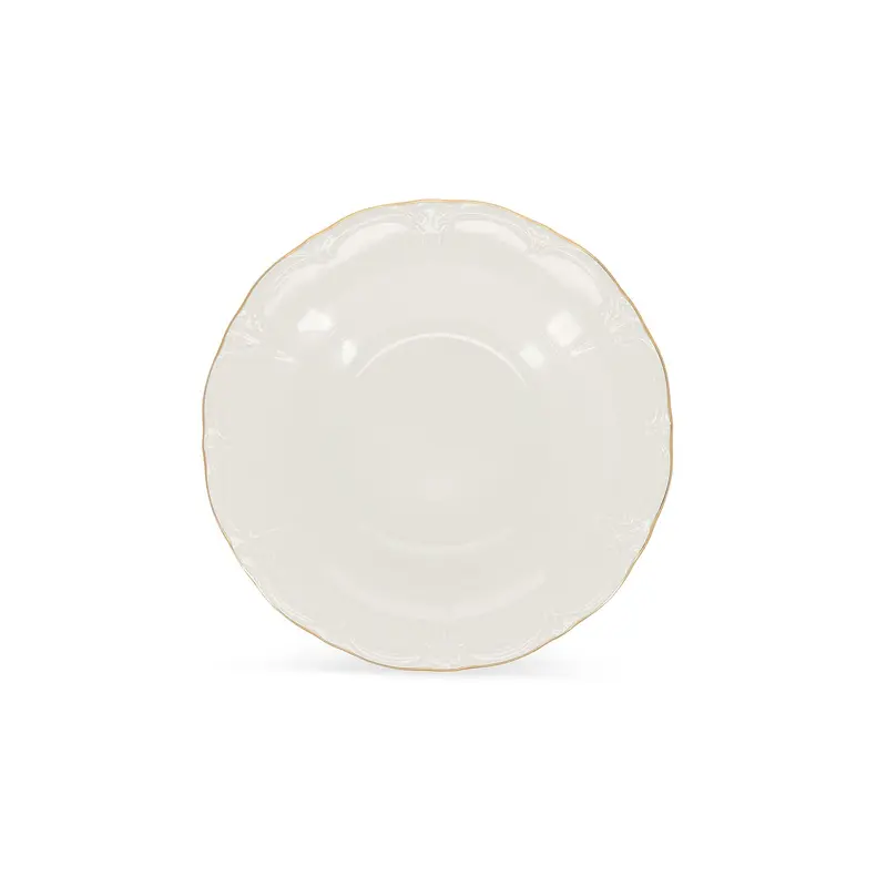 BONBISTRO | Diep bord 23,5/14xH4cm gouden rand Retro 6/box