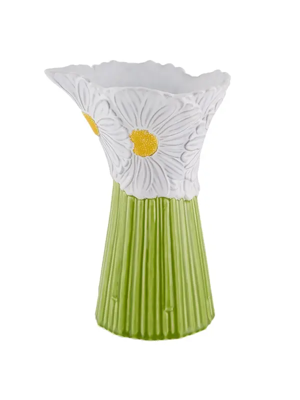 Bordallo Pinheiro Maria Flor Karaf - Wit/Groen - Aardewerk - 1800 ml