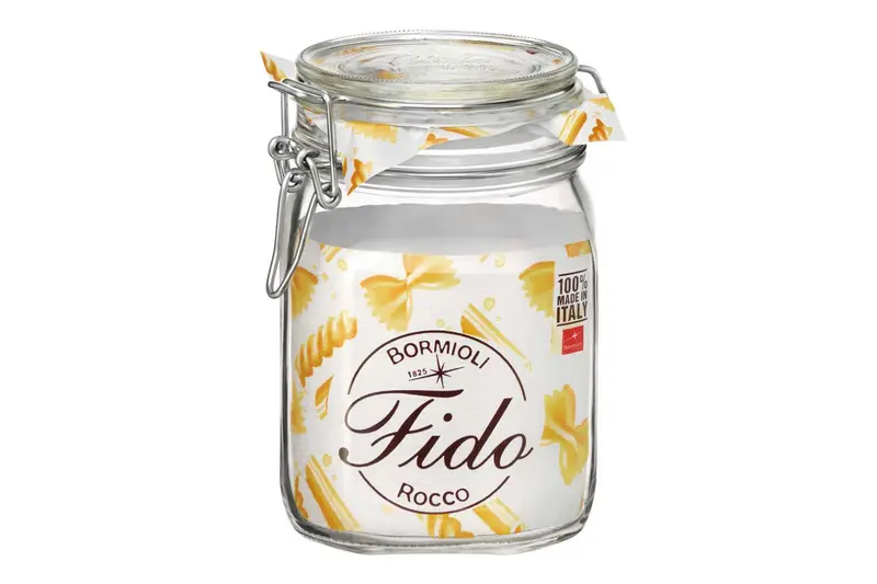 Bormioli Rocco Fido Klempot 1L Vierkant – Set van 6