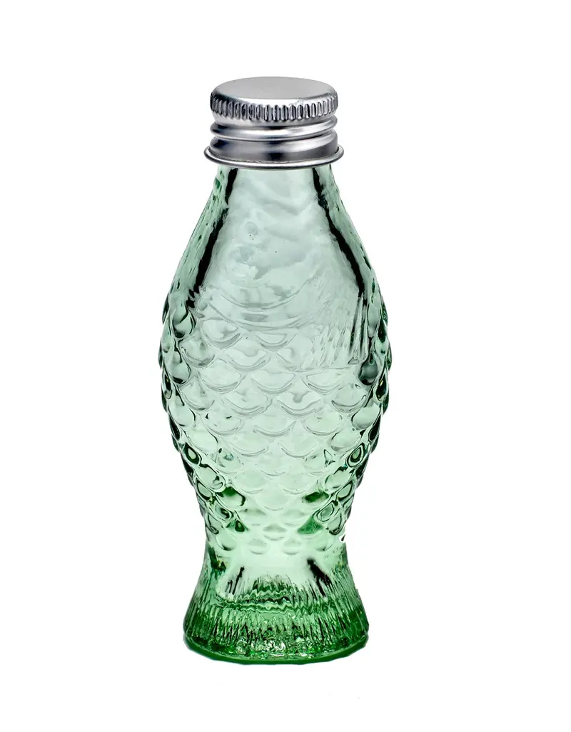 Bottle With Stopper Green Fish & Fish 16/box