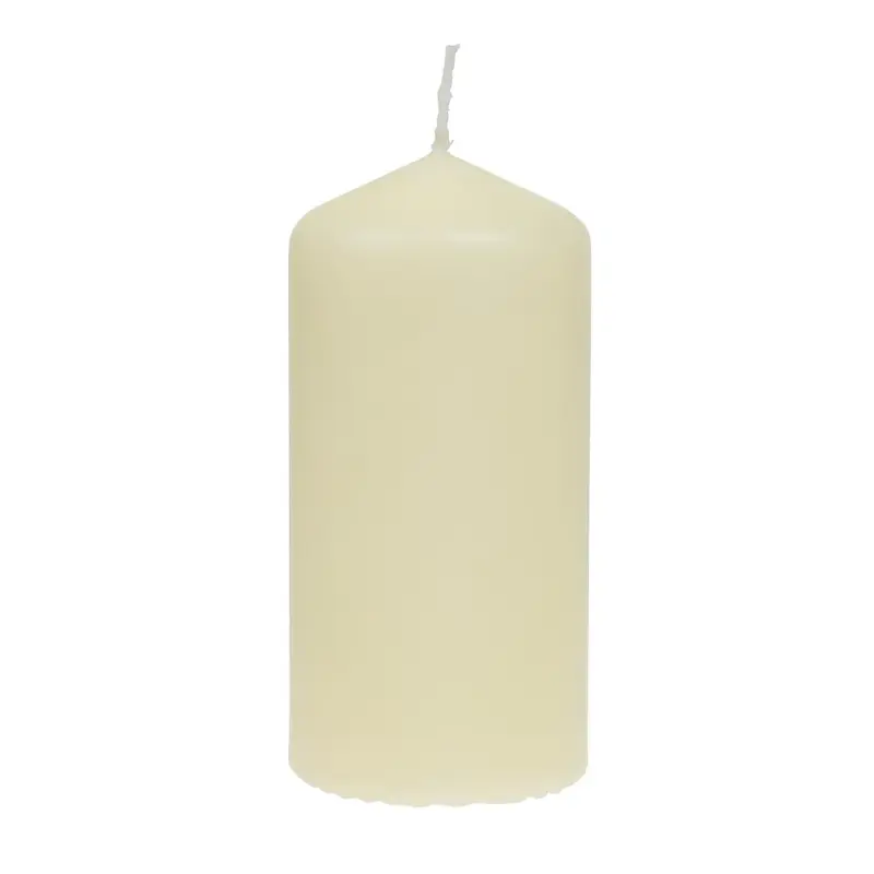 Bougies hautes cylindriques ivoire Bolsius 120mm (lot de 12)