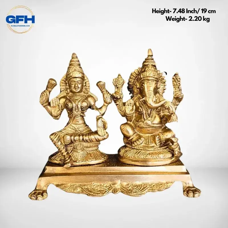 Brass Ganesh Lakshmi Set