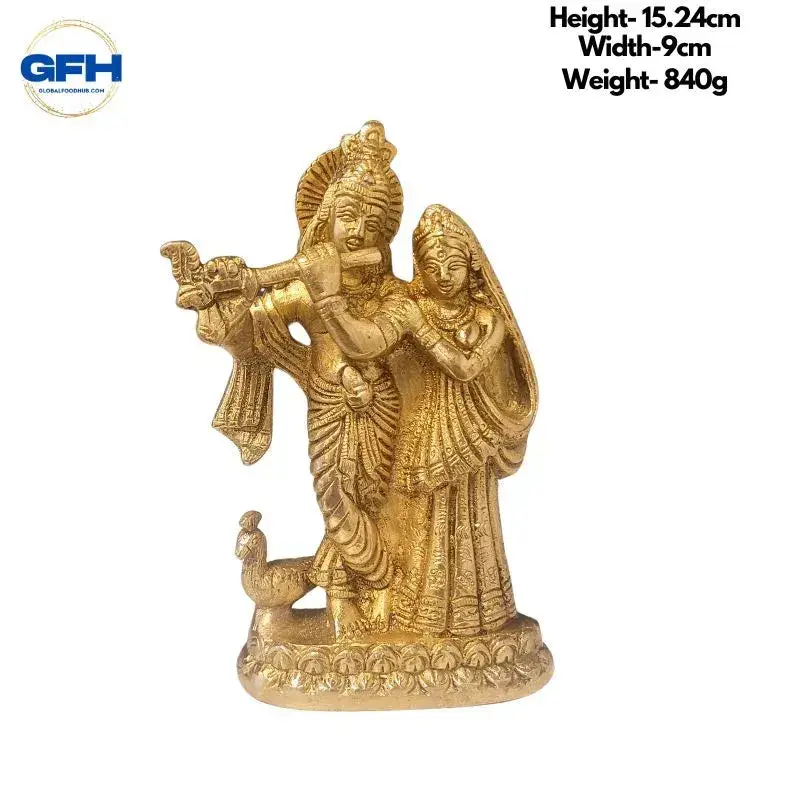 Brass Radha Krishna Statue
