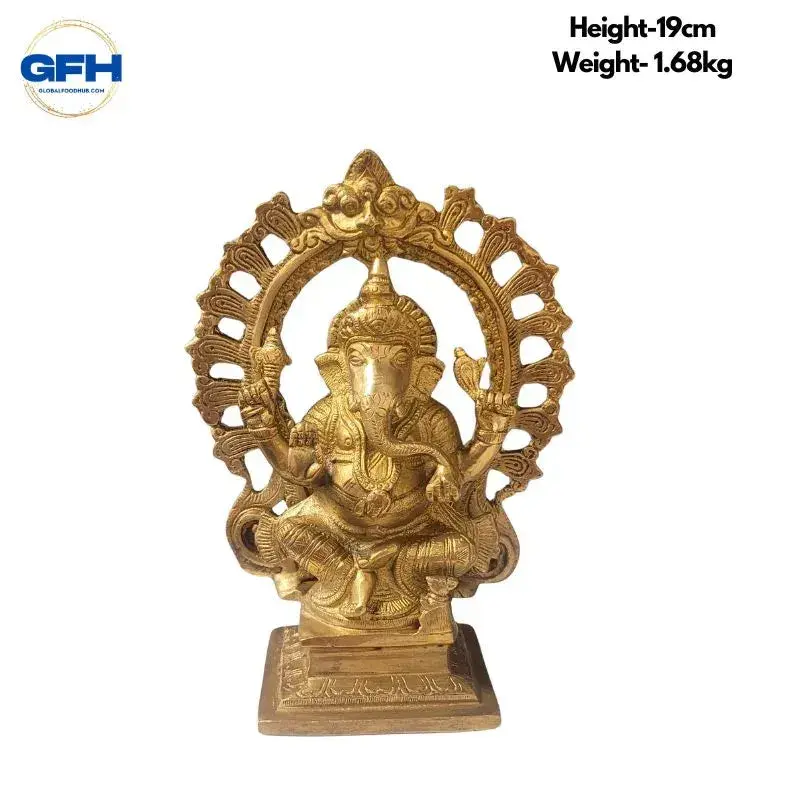 Brass Ring Ganesh Statue