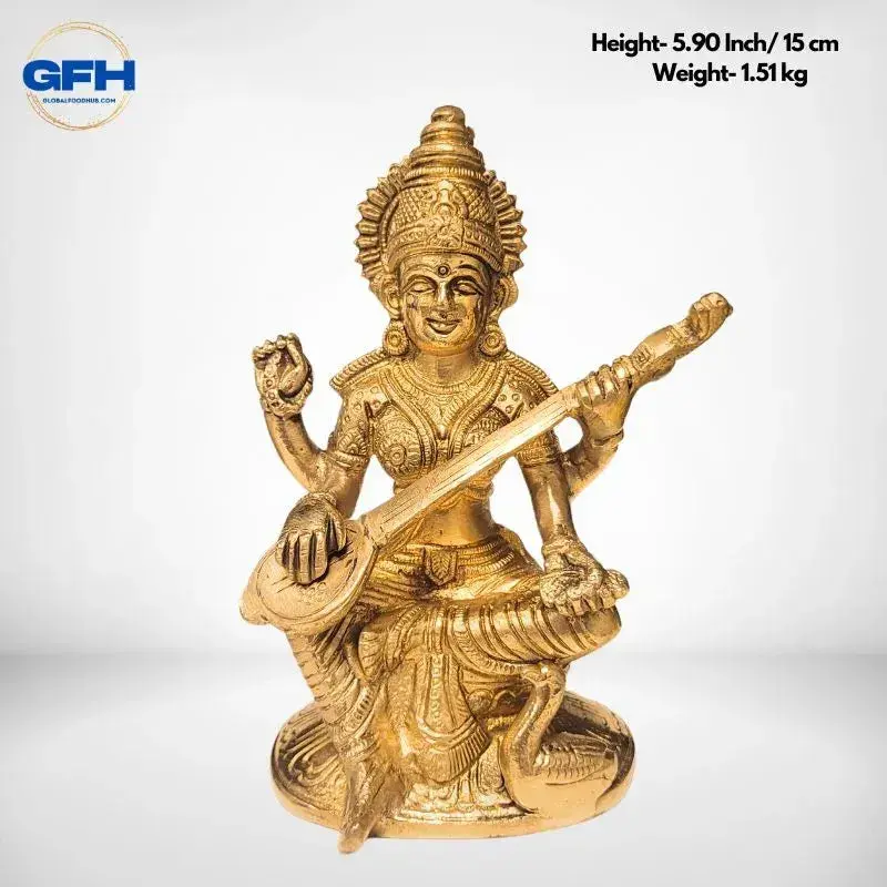 Brass Saraswati Statue