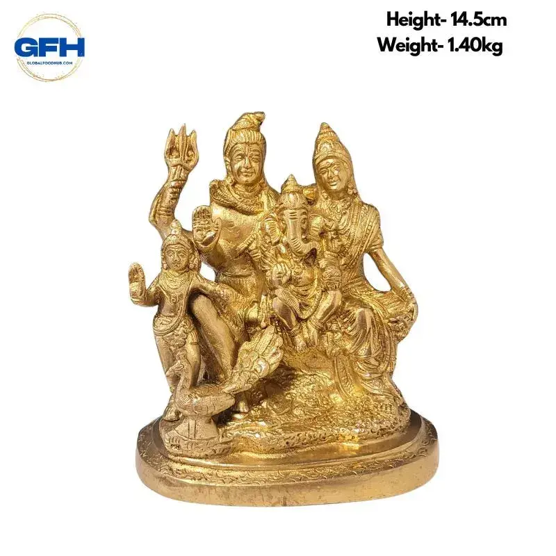 Brass Shiv Family Statue