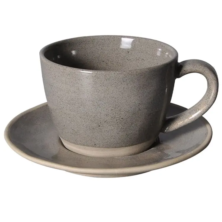 Bricard Albi - Koffieset - 12-delig - Donkergrijs - 160ml - Keramiek - Koffie Kopjes en Schoteltjes